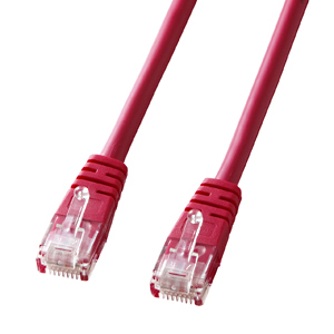 Cat 5eより線LANケーブル(10m・レッド)