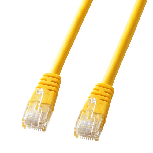 Cat 5eより線LANケーブル(10m・イエロー)