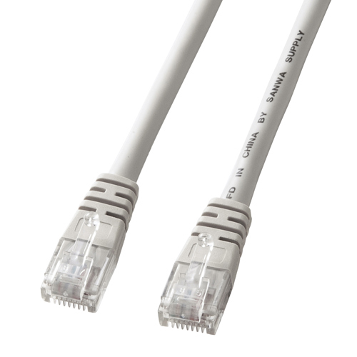 Cat 5eより線クロスケーブル(15m・ライトグレー)