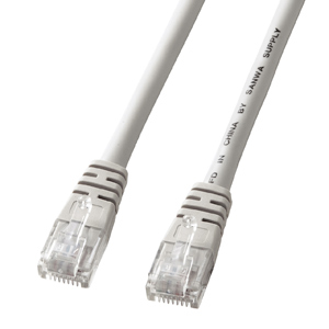 Cat 5eより線クロスケーブル(15m・ライトグレー)