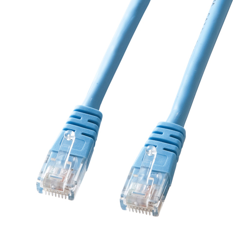 Cat 5eより線LANケーブル(15m・ライトブルー)