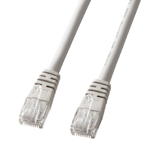Cat 5eより線LANケーブル(15m・ライトグレー)