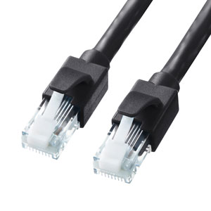Cat6A LANケーブル(単線・カテゴリ6A・ブラック・3m・爪折れ防止カバー)