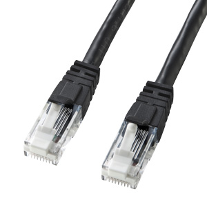つめ折れ防止LANケーブル(Cat6・3m・ブラック) サンワサプライ