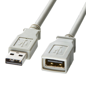 USB延長ケーブル(Aオス-Aメス・2m) KB-USB-E2K2 サンワサプライ