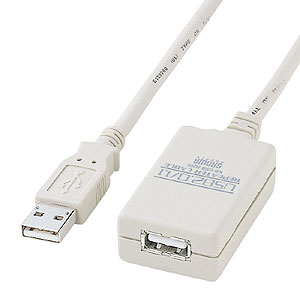【サンワサプライ】USB2.0リピーターケーブル(5m)