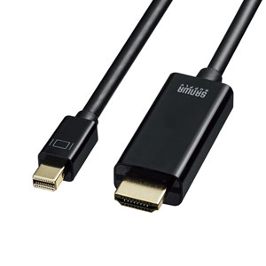 ミニDisplayPort-HDMI変換ケーブル(HDR対応・ブラック・3m)