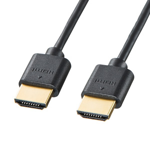 HDMIケーブル(ハイスピード・イーサネット対応・2m・ブラック・スリム)