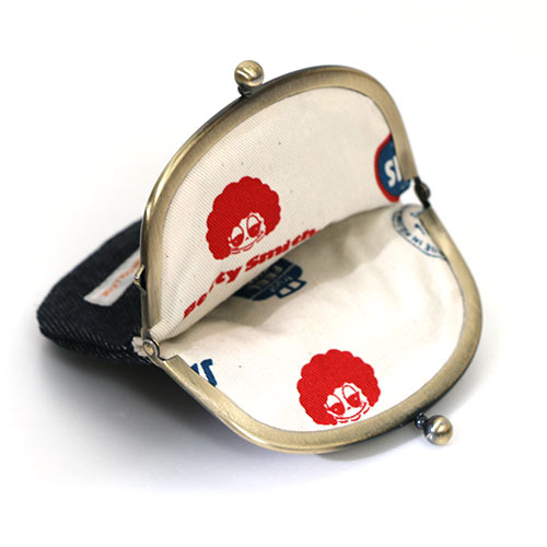 在庫処分sale がま口ポーチ 財布 小銭入れ 印鑑 鍵 手作り ハンドメイド ベティスミス エコベティ デニム Komo K3 激安通販のイーサプライ