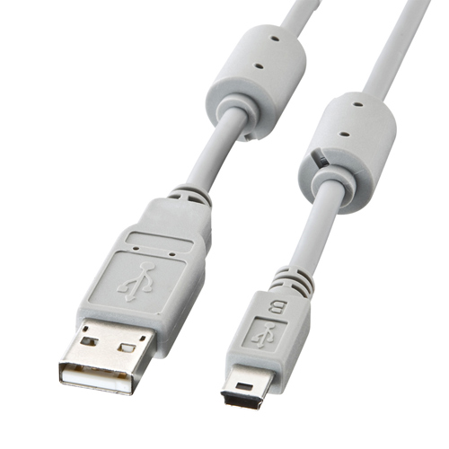 【サンワサプライ】ミニUSBケーブル(3.0m) USB2.0対応 KU-AMB530