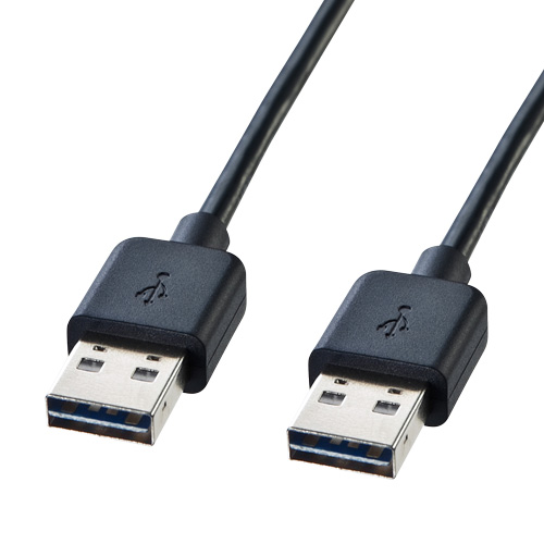 SAEC 金メッキ USBケーブル 編組 USBケーブル（延長・A-Aタイプ・2m・両面挿し・金メッキ・ノイズ