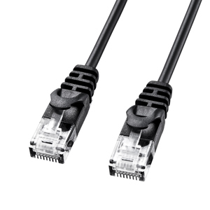 CAT6LANケーブル(極細・10m・ブラック) サンワサプライ