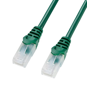 ツメ折れ防止LANケーブル(Cat5e・15m・グリーン)