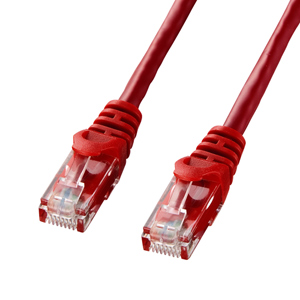 CAT6LANケーブル(UTP・5m・レッド) サンワサプライ