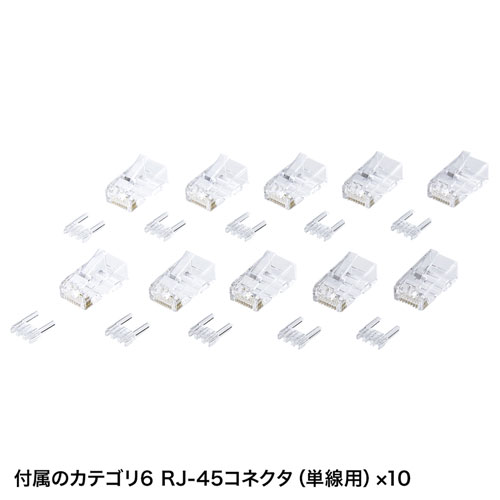 Lanケーブル自作工具キット カテゴリ6a カテゴリ6対応 ケースつき Lan Tlkit3 激安通販のイーサプライ