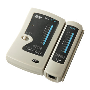 LANケーブルテスター(RJ-45・RJ-11・UTP・STP・モバイル・親機・子機分離タイプ) LAN-TST3Z サンワサプライ