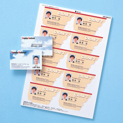 名刺カード（カラーレーザー用・つやなし・マット・10シート） LBP-MMC10N サンワサプライ