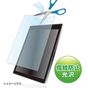 タブレットフィルム(10.1インチ対応・フリーカット・指紋防止光沢) サンワサプライ