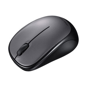 ワイヤレスマウス(Bluetooth・おすすめ・おしゃれ・人気・ブルーLED・超小型・超軽量・3ボタン・電池式・左右対称・ダークシルバー） MA-BBS311DS サンワサプライ