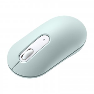 Bluetoothマウス（薄型・3ボタン・静音・かわいい・3台マルチペアリング・乾電池式・ワイヤレス・無線・くすみカラー・グリーン）