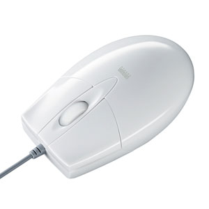 有線マウス(ブルーLED・USB-PS/2変換アダプタ付き・ホワイト)