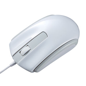 有線マウス(USB Type-C・ブルーLED・Windows/Mac/Android対応・ホワイト)
