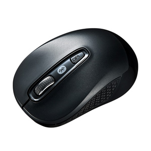 Bluetoothマウス(無線・Bluetooth3.0・ブルーLED・3ボタン・DPI切替・左右対称・電池式・中型・iPadOS対応・iOS14対応・ブラック・サンワサプライ)