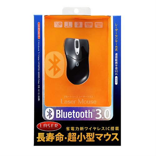 サンワサプライ Bluetooth 3 0対応省電力 超小型ブルートゥースレーザーマウス ブラック Ma Btls21bk 激安通販のイーサプライ