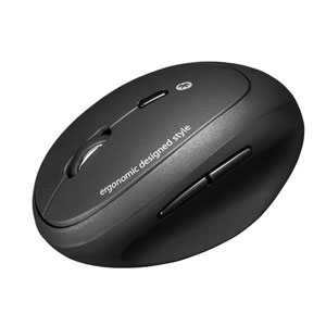 エルゴノミクスマウス(ワイヤレス・ブルーLED・ブルートゥース接続・Mサイズ)