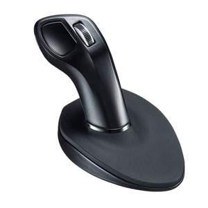 マウス(エルゴノミクス・Bluetooth 5.0・スティック型・大型・ブラック)