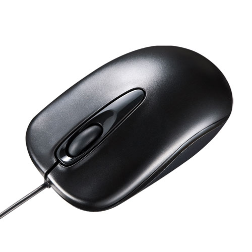 光学式マウス（有線・3ボタン・USB・ブラック）