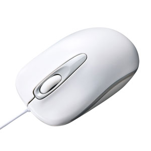 光学式マウス(有線・3ボタン・USB・ホワイト)