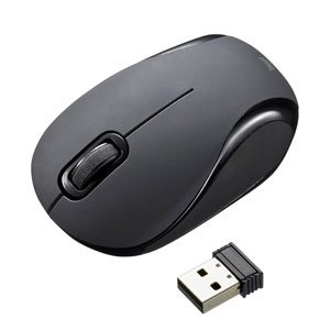 ワイヤレスブルーLEDマウス(静音タイプ・超小型・ブラック) MA-WBL36BK サンワサプライ