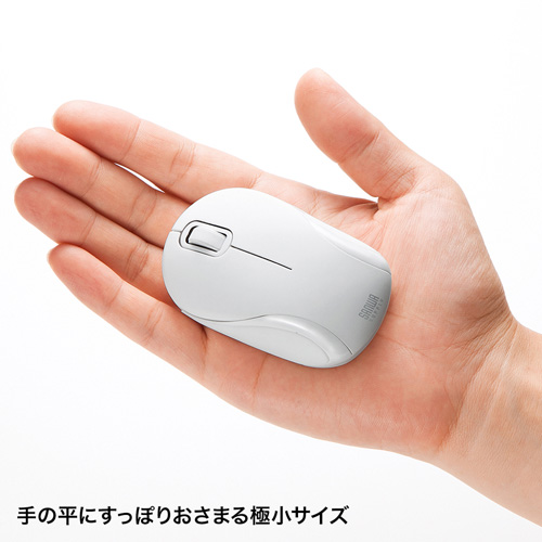 ワイヤレスマウス 無線 2 4g ブルーled 3ボタン Dpi切替 左右対称 電池式 箱パッケージ 小型 名入れ対応 ブラック サンワサプライ 激安通販のイーサプライ
