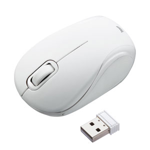 ワイヤレスブルーLEDマウス(超小型・ホワイト・静音タイプ) MA-WBL36W サンワサプライ
