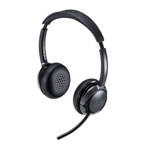 ヘッドセット(Bluetooth・両耳タイプ・ノイズキャンセリング機能付き・ブラック)