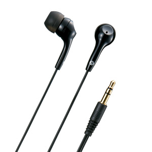 ステレオイヤホン(カナル型・ブラック) MM-HP121BK サンワサプライ