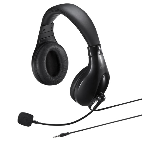 4極対応ヘッドセット(ブラック) MM-HS401BK サンワサプライ