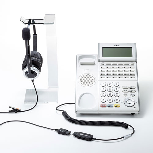 電話ヘッドセット 両耳タイプ ハンズフリー コールセンター Mm Hsrj01 激安通販のイーサプライ