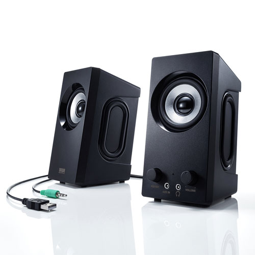 Pcスピーカー Usb電源 パッシブラジエーター 高音質 6w出力 ブラック Mm Spl16ubk 激安通販のイーサプライ