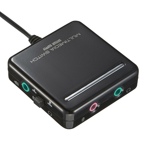 マルチメディアスイッチ 小型 スピーカー ヘッドセット切替 Mm Sw3n サンワサプライ Mm Sw3n 激安通販のイーサプライ