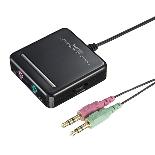 マルチメディアスイッチ 小型 スピーカー ヘッドセット切替 Mm Sw3n サンワサプライ Mm Sw3n 激安通販のイーサプライ