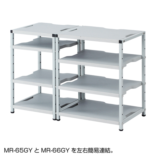 【サンワサプライ】小型機器収納マルチ机上ラック（W300×D300） MR65GY 激安通販のイーサプライ