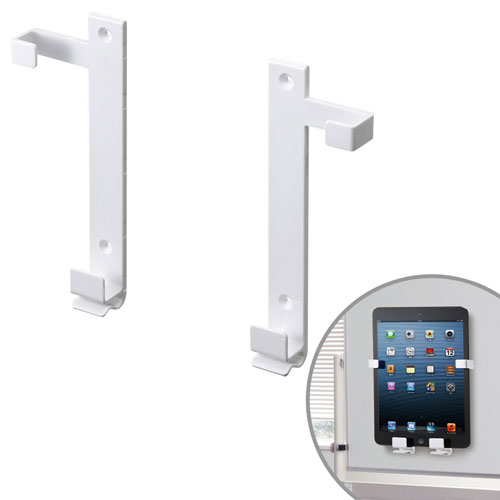 【サンワサプライ】タブレットマウント(7~11インチ・厚さ13mmまで・ホワイト)(iPad5 (Air) 対応)