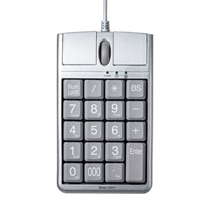 光学式マウス機能を内蔵したテンキーマウス NT-MA1 サンワサプライ