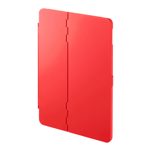 9.7インチiPadハードケース(スタンドタイプ・横置き・オンオフ連動・レッド)