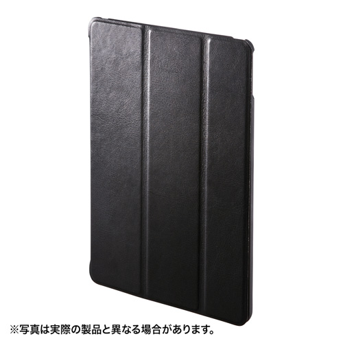 9.7インチiPad 2018/2017ソフトレザーケース(ブラック)