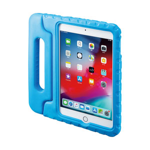 iPad mini 2019 ケース(衝撃吸収ケース・ハンドル付き・ブルー)