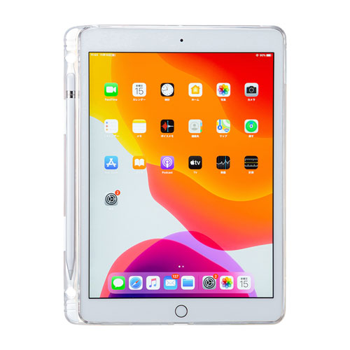 タブレットケース 10 2インチipad クリア ソフトカバー Apple Pencil収納ポケット付き Pda Ipad1618cl 通販ならイーサプライ