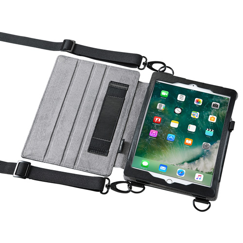 iPad Pro9.7・iPad Air2ケース(ショルダーベルト付き・スタンド機能)